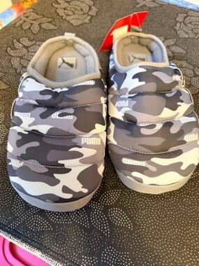 Puma quilted camo indoor/outdoor slippers
